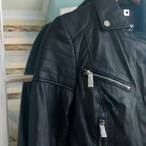 Barneys Moto Black Leather Jacket - Picture 5 of 10